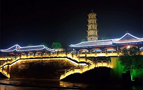 笔锋塔古建筑亮化照明案例