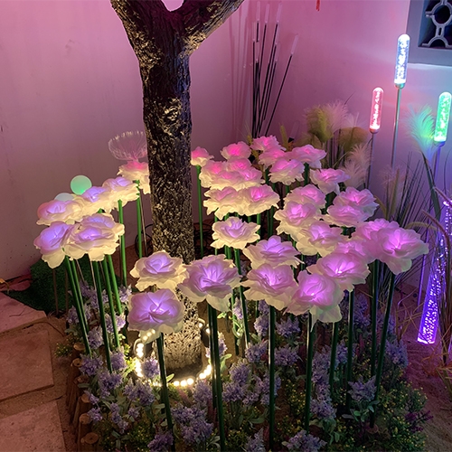 玫瑰花小品灯