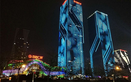 万达广场楼体亮化照明案例