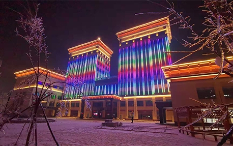 吉林敦化市老年活动中心户外亮化案例