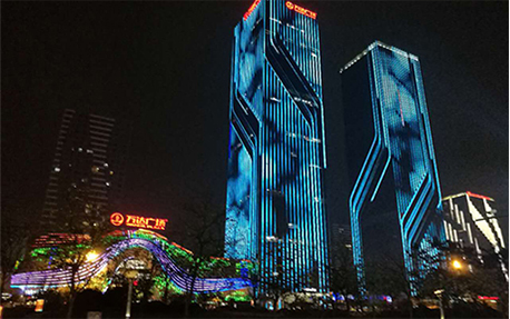 万达广场楼体亮化照明案例